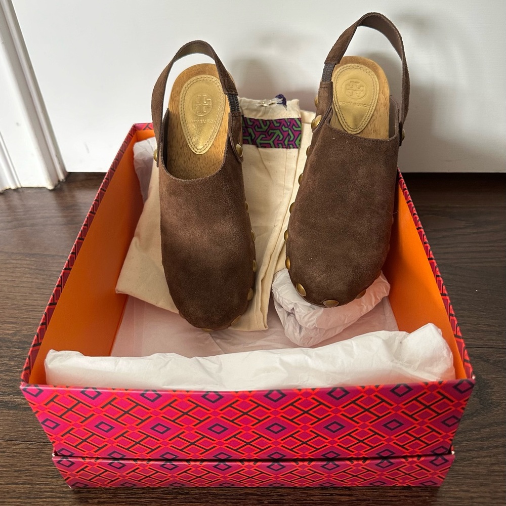 Tory Burch suede clogs - Picture 3 of 3